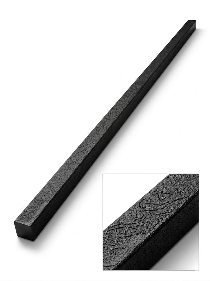 Poste cuadrado de madera plástica negro