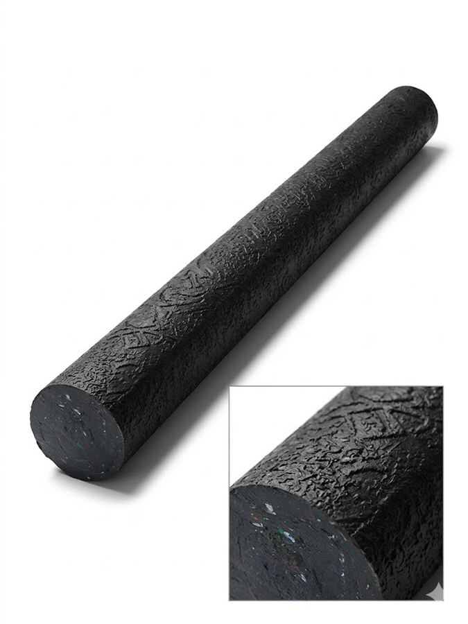 Poste redondo de madera plástica negro de 12,5 cm