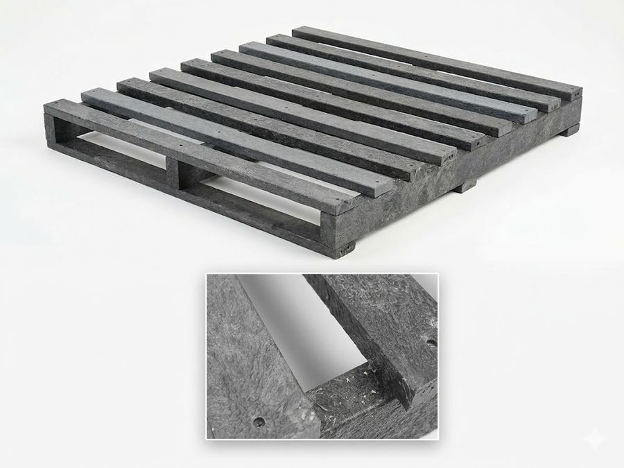 Tarima de madera plástica de 1 x 1 m